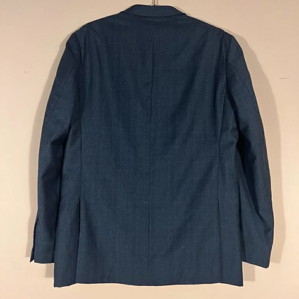 Egara Mens 100% Wool Slim Fit Suit Jacket
